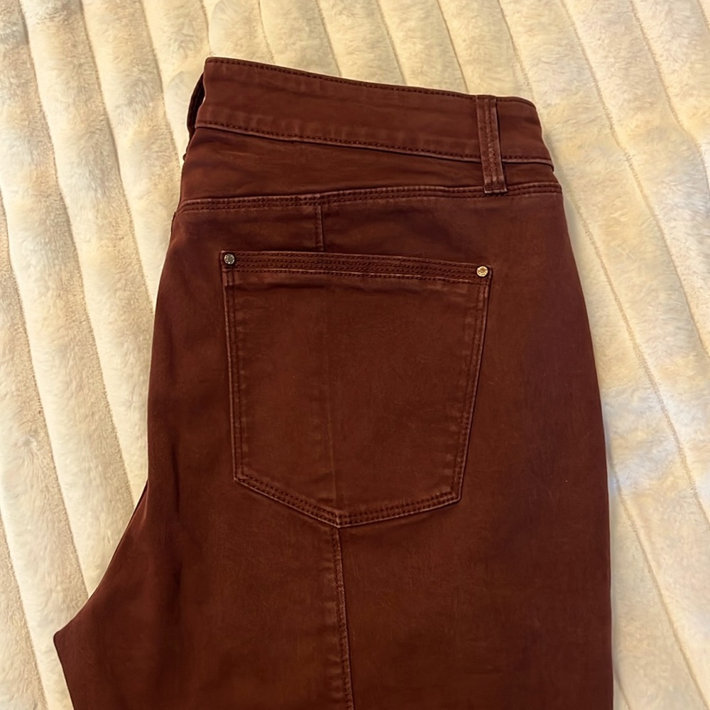 Burgundy denim